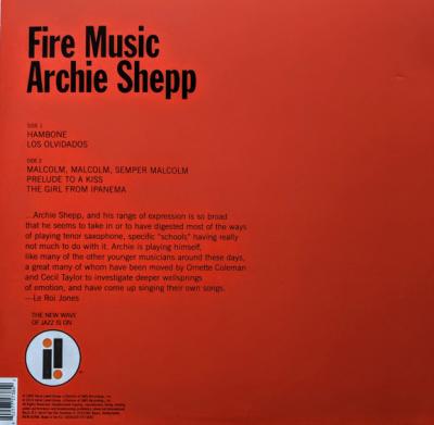Fire Music (Plak) Archie Shepp