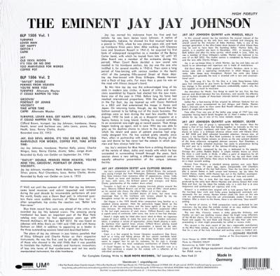 The Eminent Jay Jay Johnson, Vol. 1 (Plak) Jay Jay Johnson