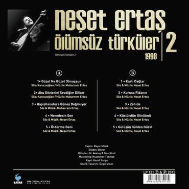 Ölümsüz Türküler 2 (1998) (Plak) Neşet Ertaş